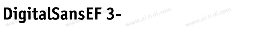 DigitalSansEF 3字体转换
